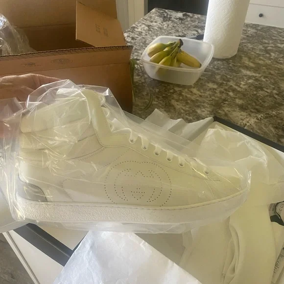 Gucci Ace Leather High-Top Sneaker